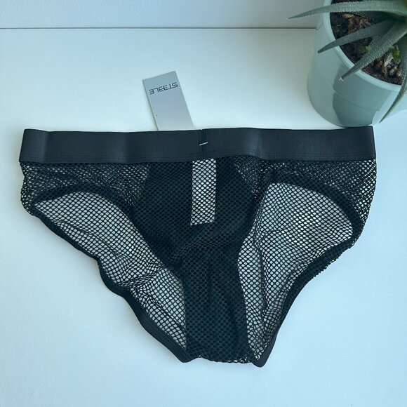 ST33LE - Black Nylon Elastane Power Mesh Low Rise Brief (M) - Picture 4 of 8